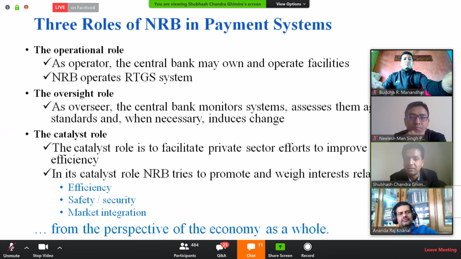 Three Roles of Nepal Rastra Bank in Payment Systems