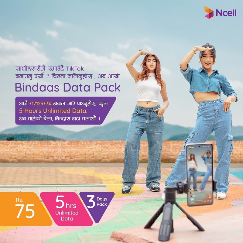 Ncell launches Bindaas Data Pack in Nepal