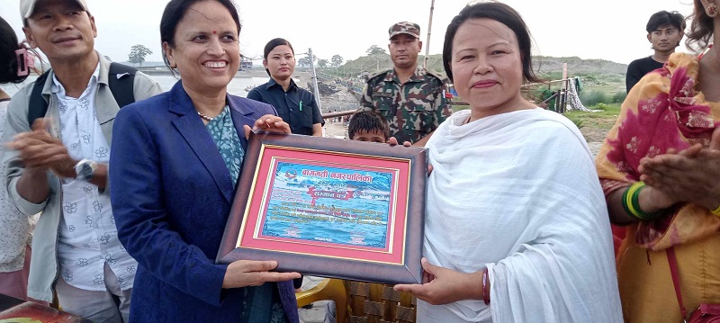 Bagmati Municipality Honors Minister Sharma in Sarlahi