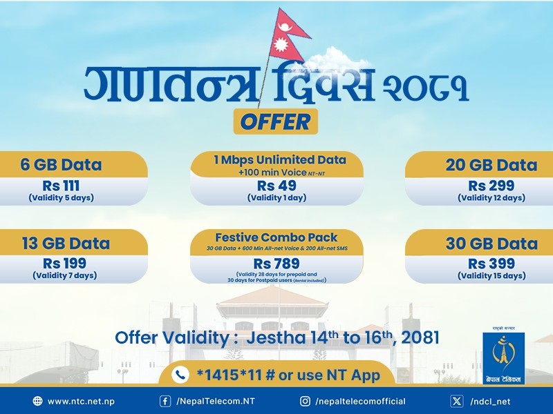 Nepal Telecom Republic Day offers