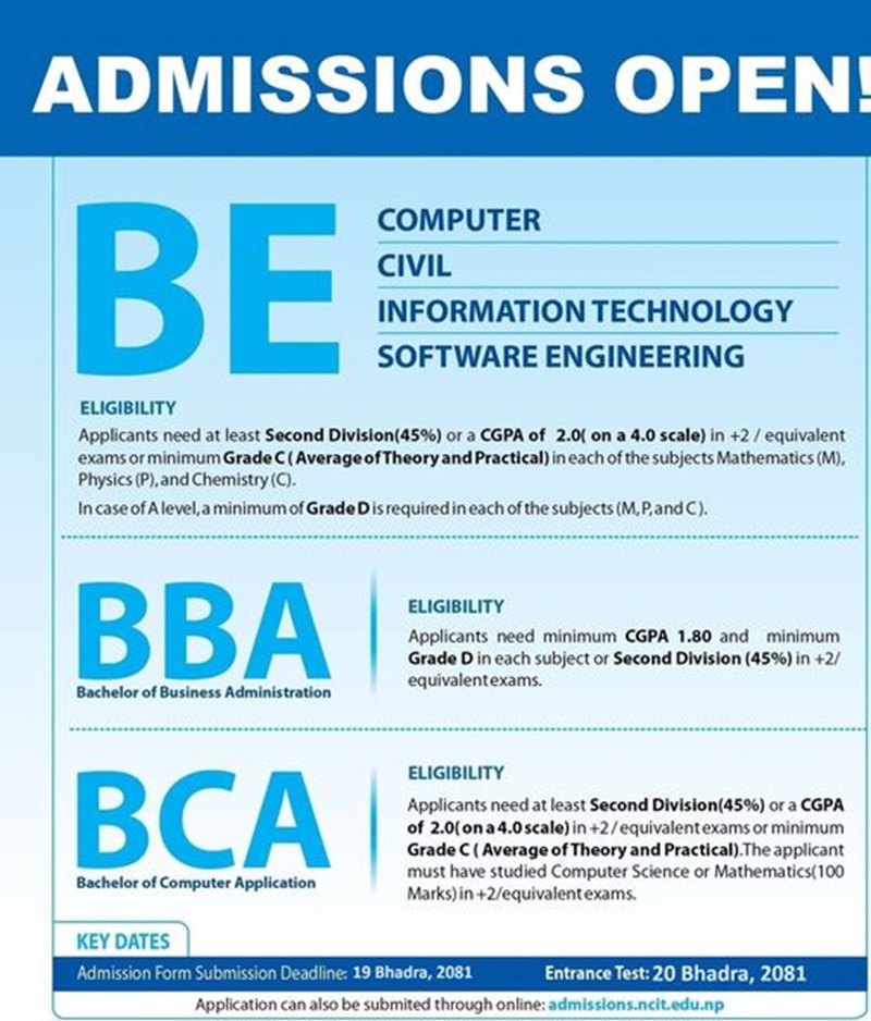 NCIT College Enrollment IT