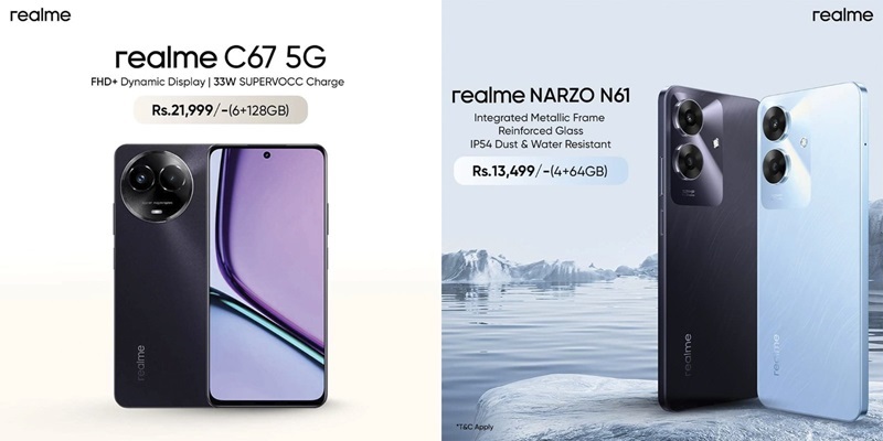 realme C67 5G and Narzo N61 Nepal