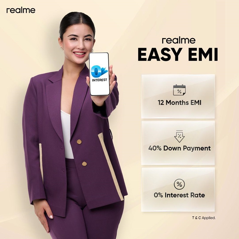 Realme 12-Month 0% EMI Offers