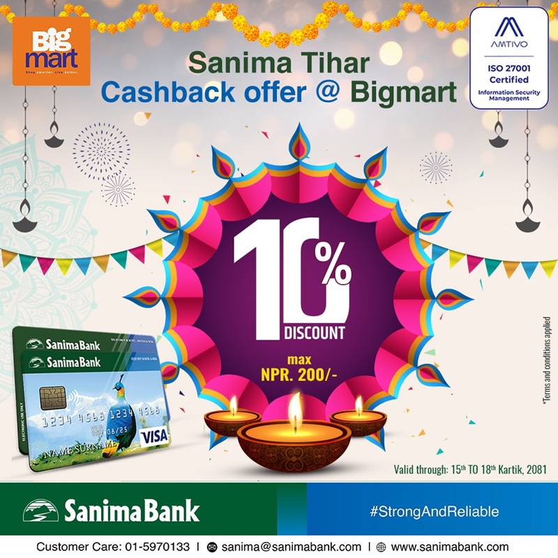 Sanima Bank Tihar offer