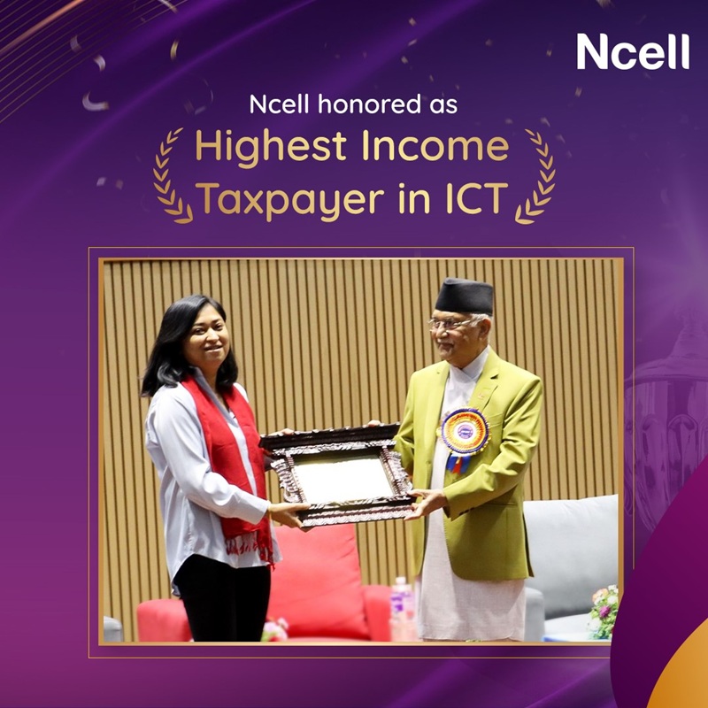 Ncell Recognized Highest ICT Taxpayers