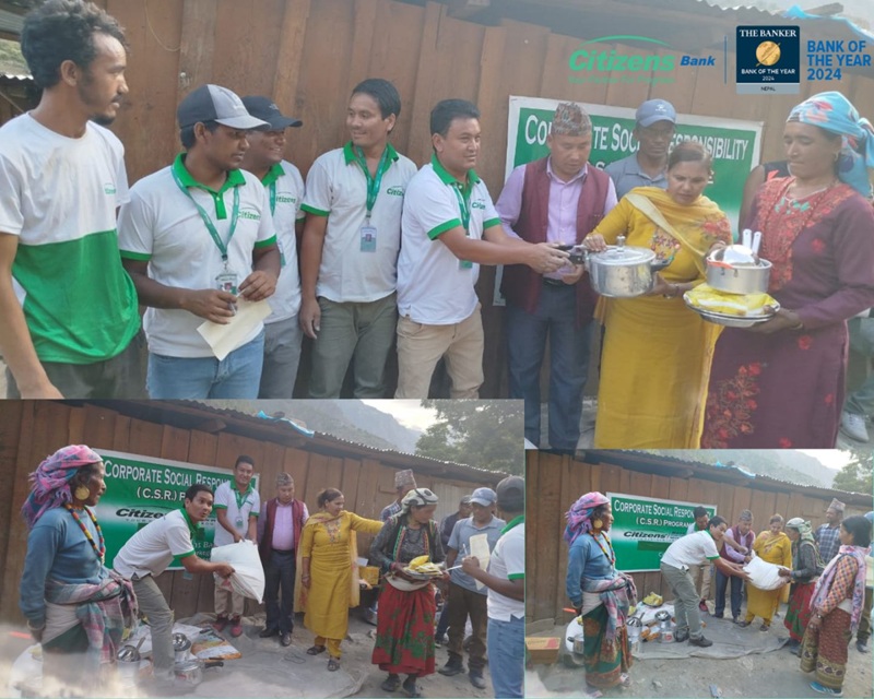 citizens bank humla fire relief distributions