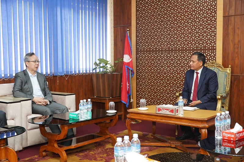 Minister Ghising Chinese Ambassador meeting