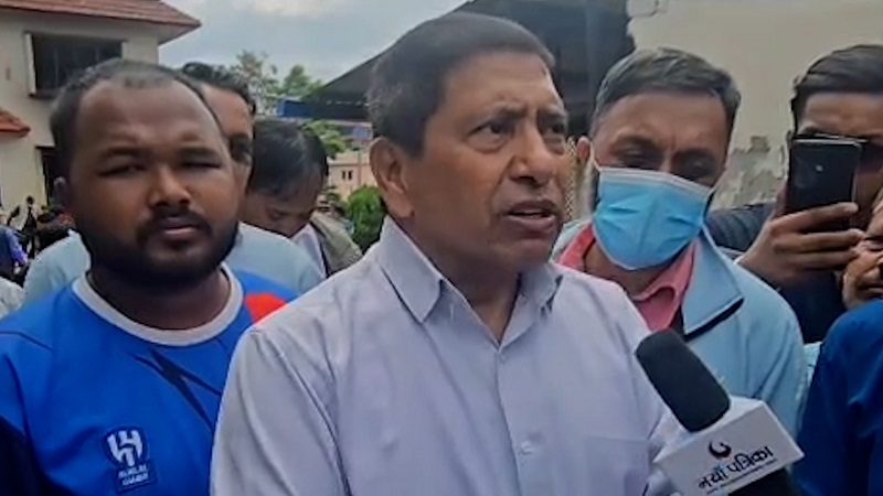 NarayanKaji Shrestha Condemns Singhadurbar