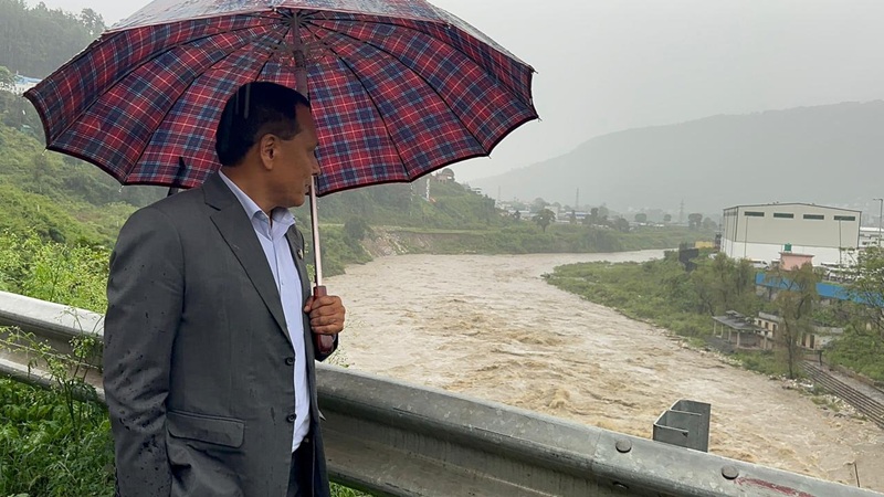 Minister Ghising Chobhar Galchhi Inspection