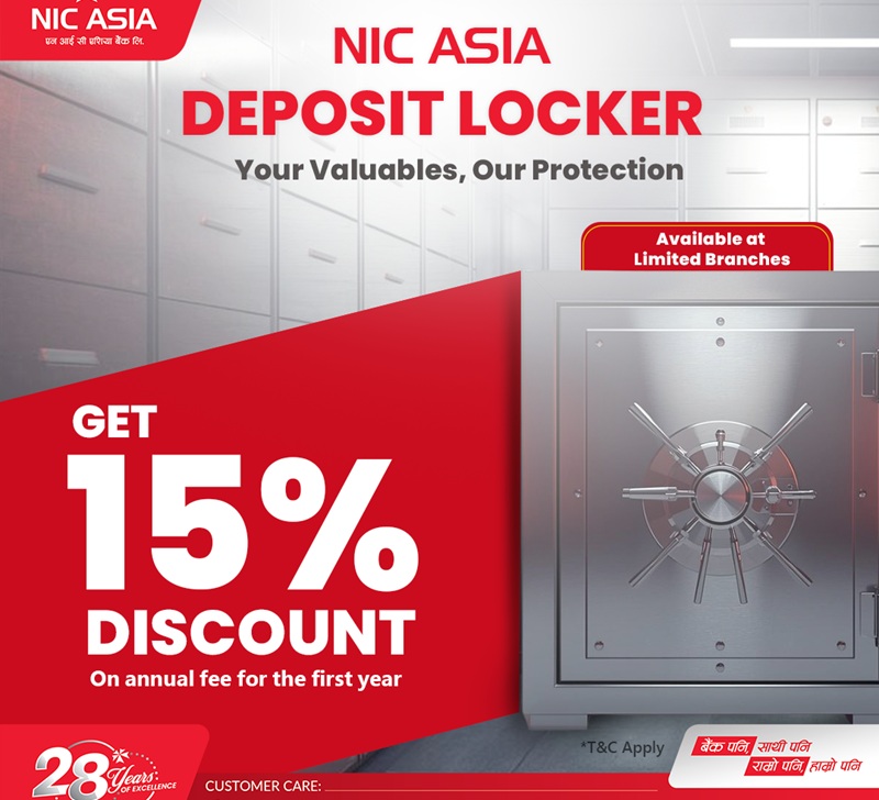 NIC Asia locker service discount