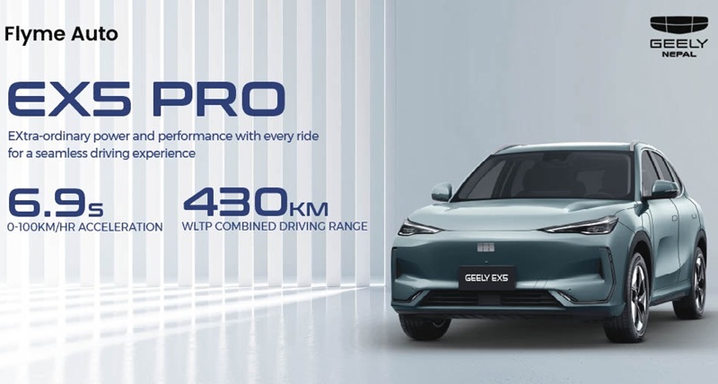 Geely EX5 Models Arrive Nepal