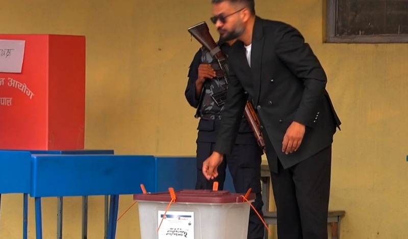 Balen Shah Participates Voting