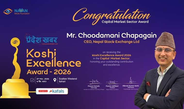 Chapagain Honor Koshi Excellence Award