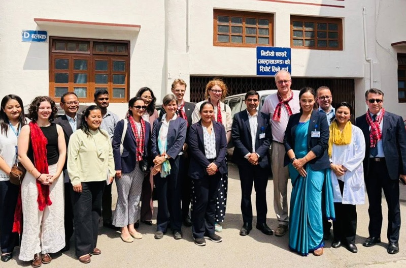परोपकार प्रसूति गृहमा जर्मन उच्चस्तरीय टोलीको निरीक्षण: मातृ स्वास्थ्यको इकोसिस्टमबारे ब्रिफिङ