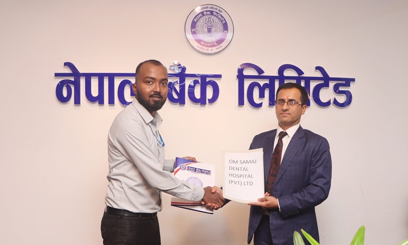 नेपाल बैंकका ग्राहक र कर्मचारीलाई ॐ समाज डेन्टल हस्पिटलमा विशेष छुट