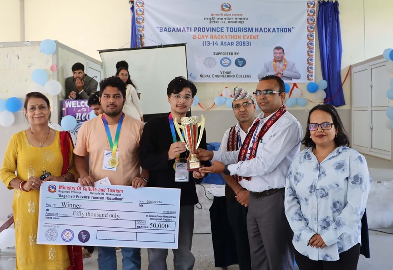 नेपाल इन्जिनियरिङ कलेजमा बागमती प्रदेश पर्यटन ह्याकाथन सम्पन्न