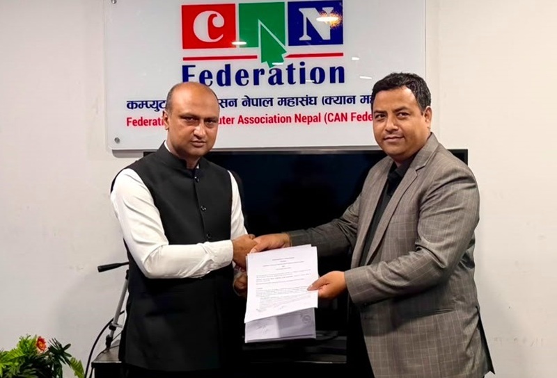 क्यान महासंघ र टीजेएफबीच प्रविधि पत्रकारिता र डिजिटल रूपान्तरणमा सहकार्य सम्झौता
