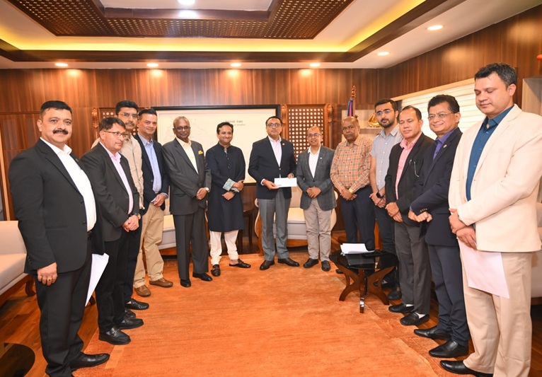 प्रधानमन्त्री दैवी प्रकोप उद्धार कोषमा ५ करोड २९ लाख सहयोग, सीएनआईको समन्वयमा रकम हस्तान्तरण