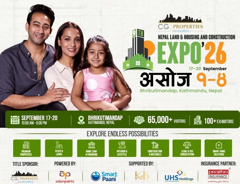 सिजी प्रोपर्टिज नवौँ नेपाल जग्गा तथा आवास एक्स्पो असोज १ देखि: ७७ लाख ५० हजारमै घर र जग्गामा २५ प्रतिशतसम्म छुट अफर