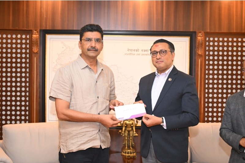 एमएडब्लू ग्रुपद्वारा प्रधानमन्त्री दैवी प्रकोप उद्धार कोषमा १ करोड ११ लाख सहयोग