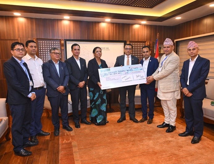 नेपाल टेलिकमद्वारा प्रधानमन्त्री दैवी प्रकोप उद्धार कोषमा रु. १० करोड हस्तान्तरण गरिएको सम्बन्धमा
