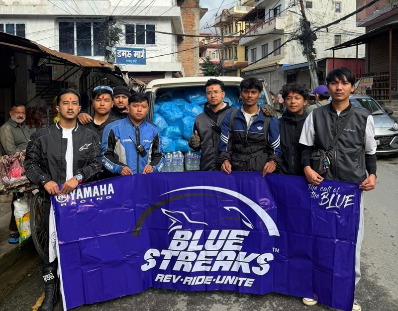 यामाहा ब्लू स्ट्रीक्सद्वारा रसुवा र नुवाकोटका बाढीपीडितलाई राहत वितरण